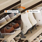 Meuble à Chaussures à 3 Tiroirs Basculants avec Étagères Réglables, Organisateur de Chaussures Fin pour Entrée