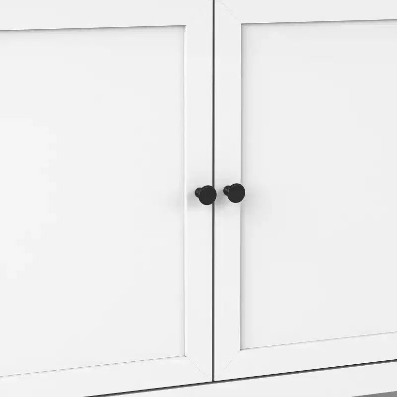 Traditional Storage TV Stand with Doors and Shelves for TVs up to 65" Classic White - ™