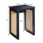 Table d'appoint Weave en orge noir/beige