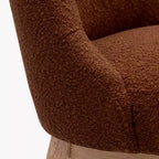 Tabouret de bar pivotant rembourré, hauteur comptoir, orange rouille, 26 po