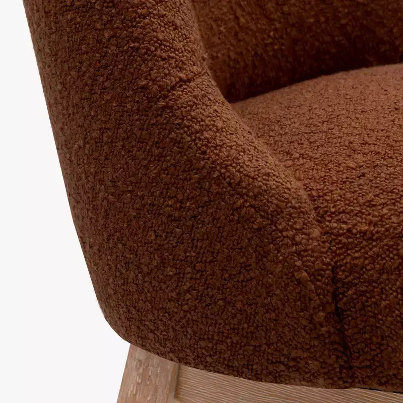 26 Upholstered Swivel Counter Height Bar Stool, Rust Orange