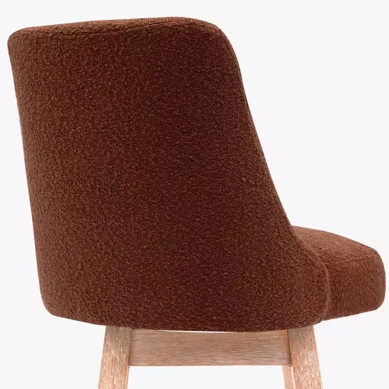 26 Upholstered Swivel Counter Height Bar Stool, Rust Orange