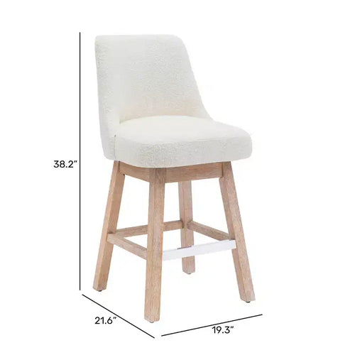 26 Upholstered Swivel Counter Height Bar Stool, Rust Orange