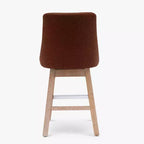 Tabouret de bar pivotant rembourré, hauteur comptoir, orange rouille, 26 po