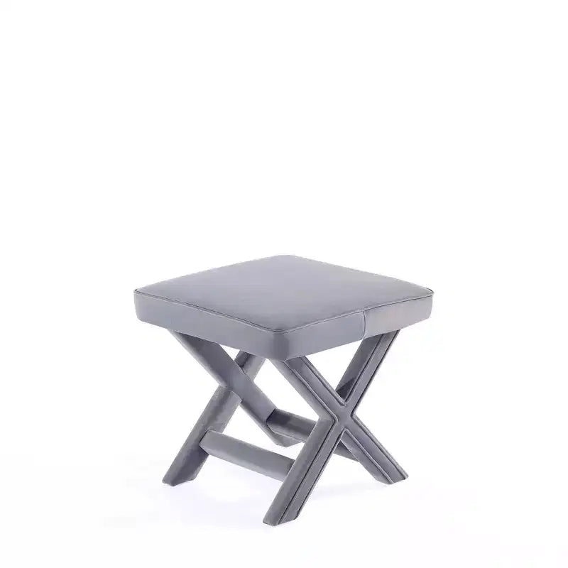 Velvet Upholstered Ottoman