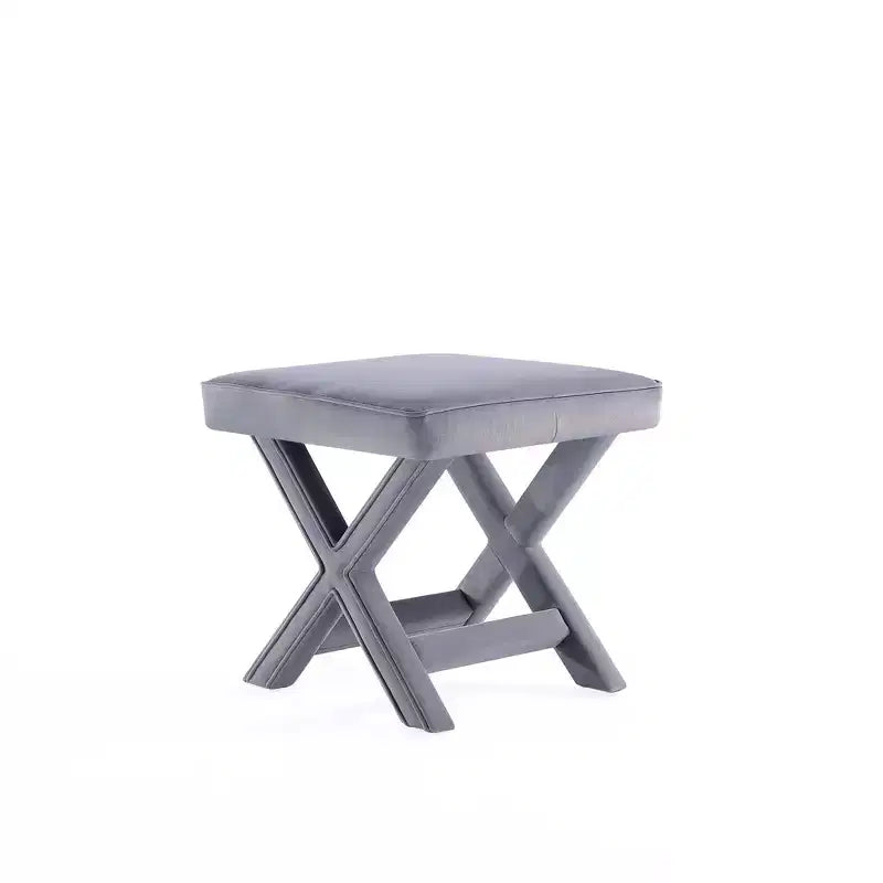 Velvet Upholstered Ottoman