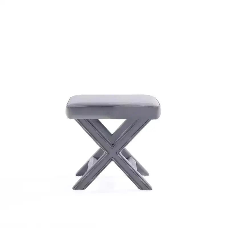 Velvet Upholstered Ottoman
