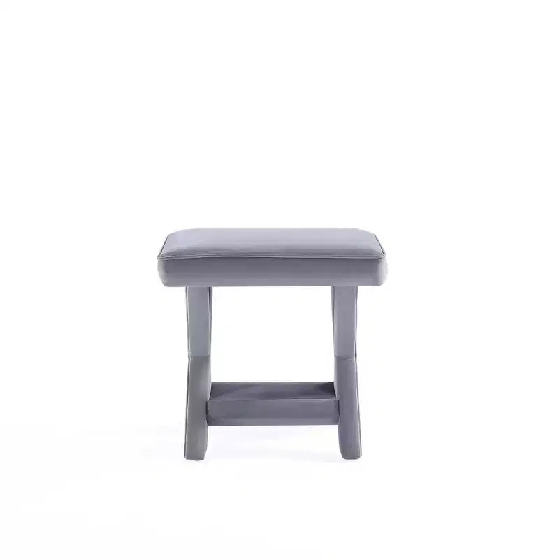 Velvet Upholstered Ottoman