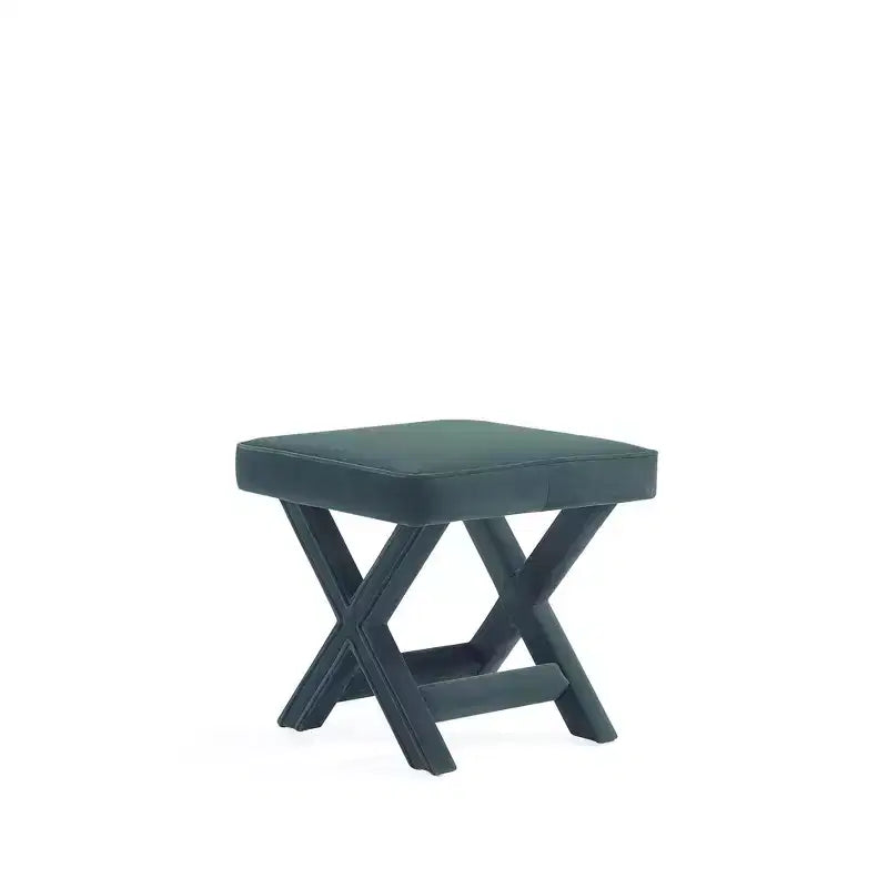 Velvet Upholstered Ottoman