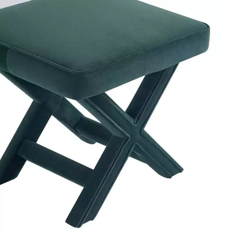Velvet Upholstered Ottoman