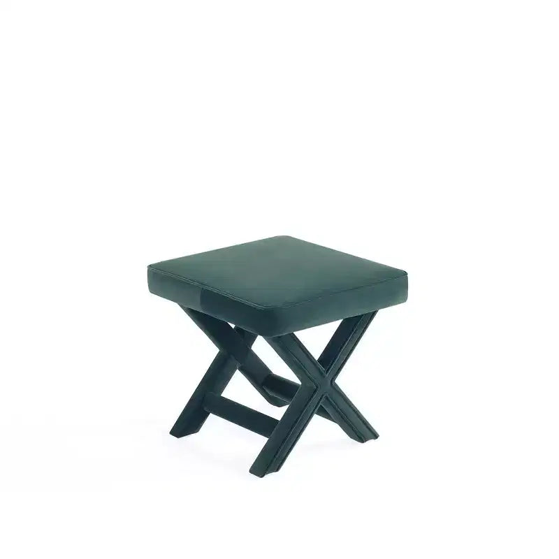 Velvet Upholstered Ottoman