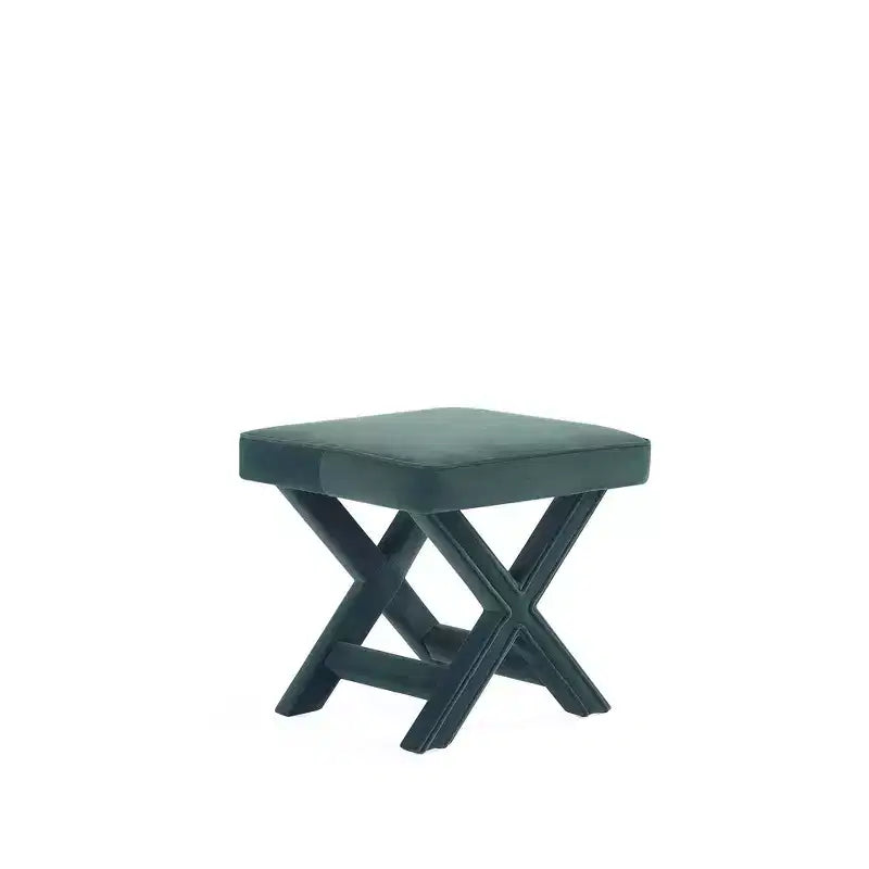 Velvet Upholstered Ottoman
