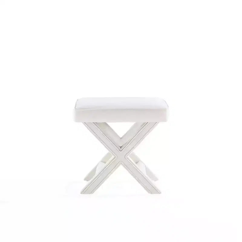 Velvet Upholstered Ottoman