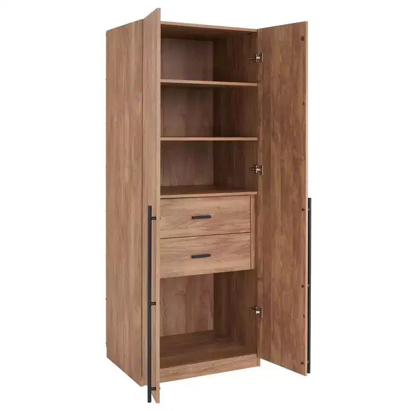 2pc 4 Door 5 Shelf Module Wardrobe