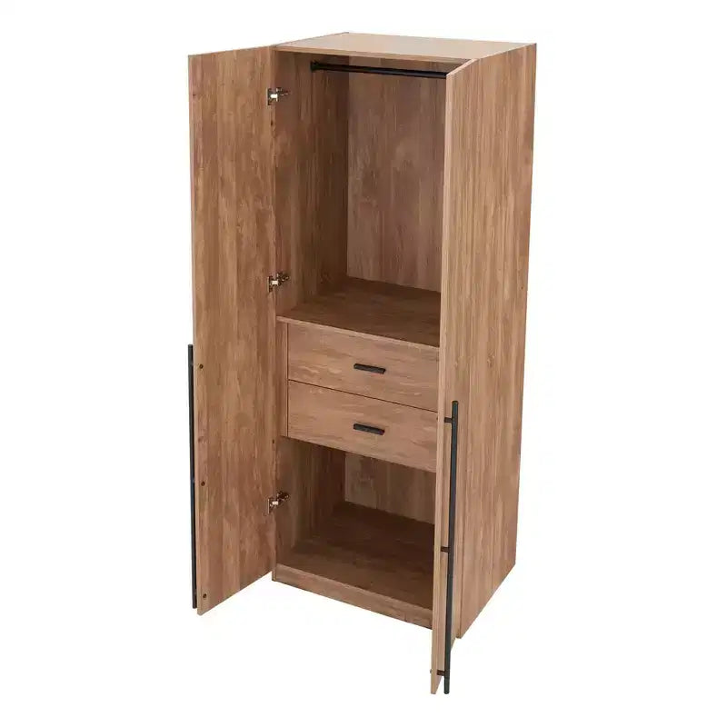 2pc 4 Door 5 Shelf Module Wardrobe