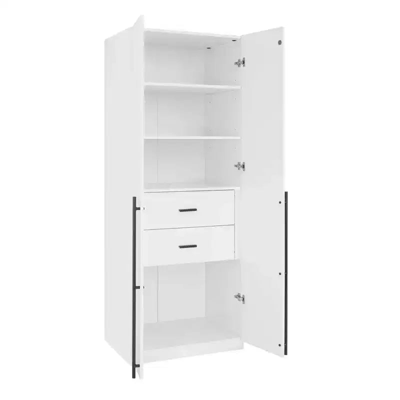2pc 4 Door 5 Shelf Module Wardrobe