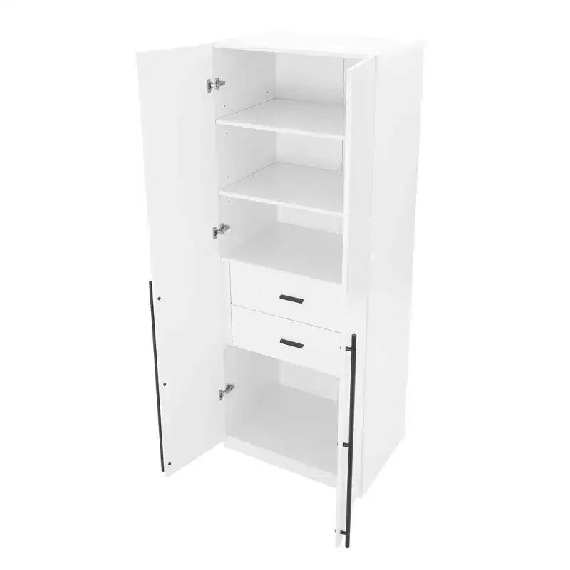 2pc 4 Door 5 Shelf Module Wardrobe