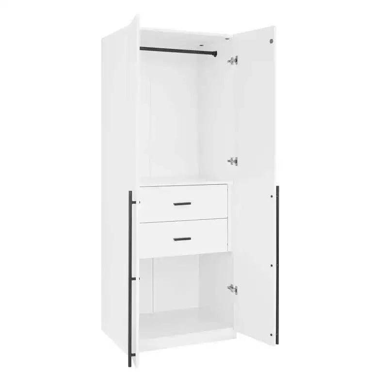 2pc 4 Door 5 Shelf Module Wardrobe