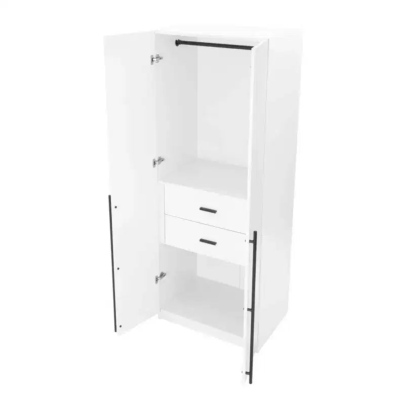 2pc 4 Door 5 Shelf Module Wardrobe