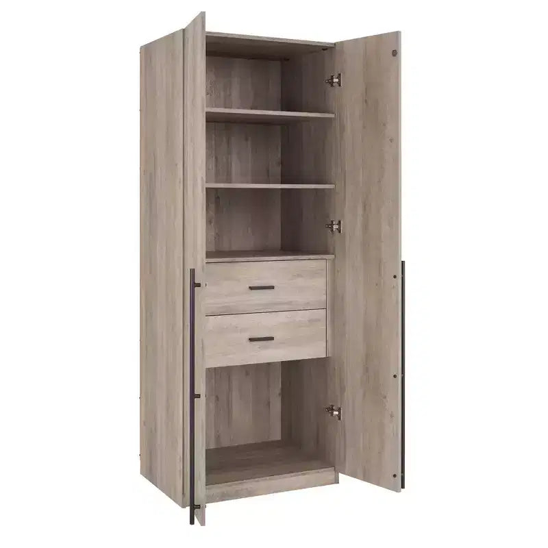 2pc 4 Door 5 Shelf Module Wardrobe