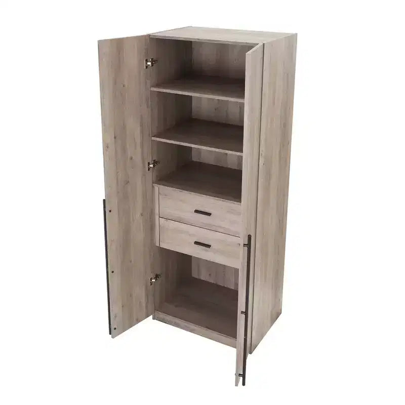 2pc 4 Door 5 Shelf Module Wardrobe