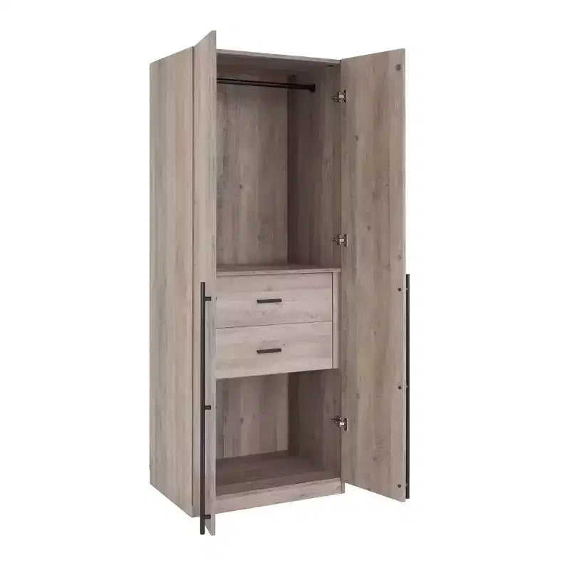 2pc 4 Door 5 Shelf Module Wardrobe