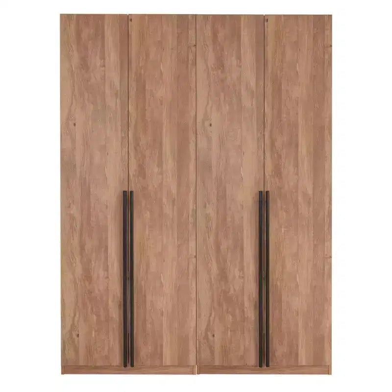 2pc 4 Door 5 Shelf Module Wardrobe