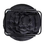 Fauteuil lune pliant surdimensionné de 38 po en fausse fourrure avec pouf pliant pour dortoir et chambre