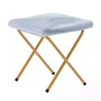 Fauteuil lune pliant surdimensionné de 38 po en fausse fourrure avec pouf pliant pour dortoir et chambre