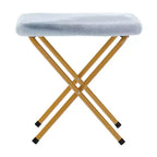 Fauteuil lune pliant surdimensionné de 38 po en fausse fourrure avec pouf pliant pour dortoir et chambre