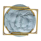 Fauteuil lune pliant surdimensionné de 38 po en fausse fourrure avec pouf pliant pour dortoir et chambre