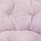 Fauteuil lune pliant surdimensionné de 38 po en fausse fourrure avec pouf pliant pour dortoir et chambre