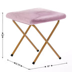 Fauteuil lune pliant surdimensionné de 38 po en fausse fourrure avec pouf pliant pour dortoir et chambre
