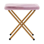 Fauteuil lune pliant surdimensionné de 38 po en fausse fourrure avec pouf pliant pour dortoir et chambre