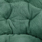 Fauteuil lune pliant surdimensionné de 38 po en fausse fourrure avec pouf pliant pour dortoir et chambre