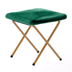 Fauteuil lune pliant surdimensionné de 38 po en fausse fourrure avec pouf pliant pour dortoir et chambre