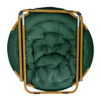 Fauteuil lune pliant surdimensionné de 38 po en fausse fourrure avec pouf pliant pour dortoir et chambre