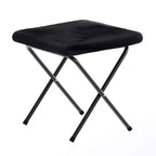 Fauteuil lune pliant surdimensionné de 38 po en fausse fourrure avec pouf pliant pour dortoir et chambre