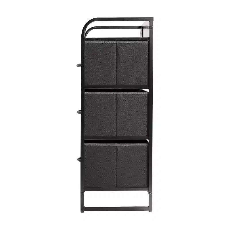 4 Drawer Nightstand with Charging Station, 2 USB Ports and 1 Outlet, Metal Frame, Engineered Wood Top, Drawers and Handles