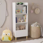 Étagère à Livres pour Enfants, Bibliothèque pour Enfants à 4 Niveaux, Organisateur de Rangement de Jouets pour Enfants, Étagères à Livres pour Chambre d'Enfant, Salle de Jeux, Crèche