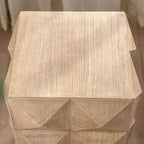 Table basse rétro, table basse moderne en bois en forme de colonne pour salon, chambre et appartement, tridimensionnelle