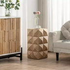 Table basse rétro, table basse moderne en bois en forme de colonne pour salon, chambre et appartement, tridimensionnelle