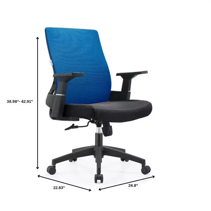 Ergonomic Mesh Office Chair - Breathable Lumbar Support - Adjustable Swivel & Tilt Computer Desk Chair