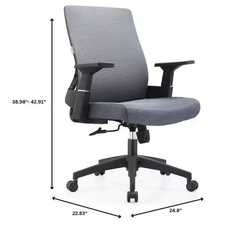 Ergonomic Mesh Office Chair - Breathable Lumbar Support - Adjustable Swivel & Tilt Computer Desk Chair