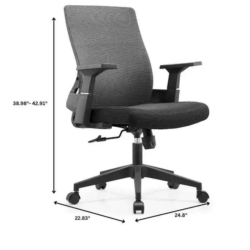 Ergonomic Mesh Office Chair - Breathable Lumbar Support - Adjustable Swivel & Tilt Computer Desk Chair