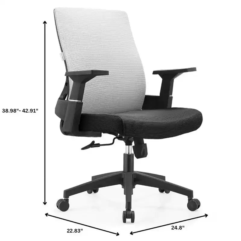 Ergonomic Mesh Office Chair - Breathable Lumbar Support - Adjustable Swivel & Tilt Computer Desk Chair