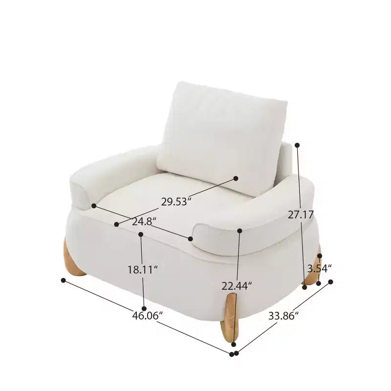 46.06'' Velvet Accent Chair with Ottoman, Mid Century Modern Corduroy Sofa Armchair and Footrest ,Upholstered Club Tub Arms Chair