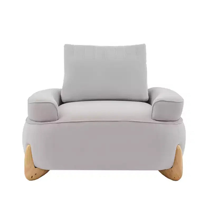 46.06'' Velvet Accent Chair with Ottoman, Mid Century Modern Corduroy Sofa Armchair and Footrest ,Upholstered Club Tub Arms Chair