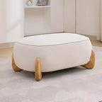 Fauteuil d'appoint en velours de 117 cm avec pouf, fauteuil de canapé en velours côtelé de style moderne du milieu du siècle et repose-pieds, fauteuil club rembourré à accoudoirs ronds