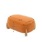 Fauteuil d'appoint en velours de 117 cm avec pouf, fauteuil de canapé en velours côtelé de style moderne du milieu du siècle et repose-pieds, fauteuil club rembourré à accoudoirs ronds